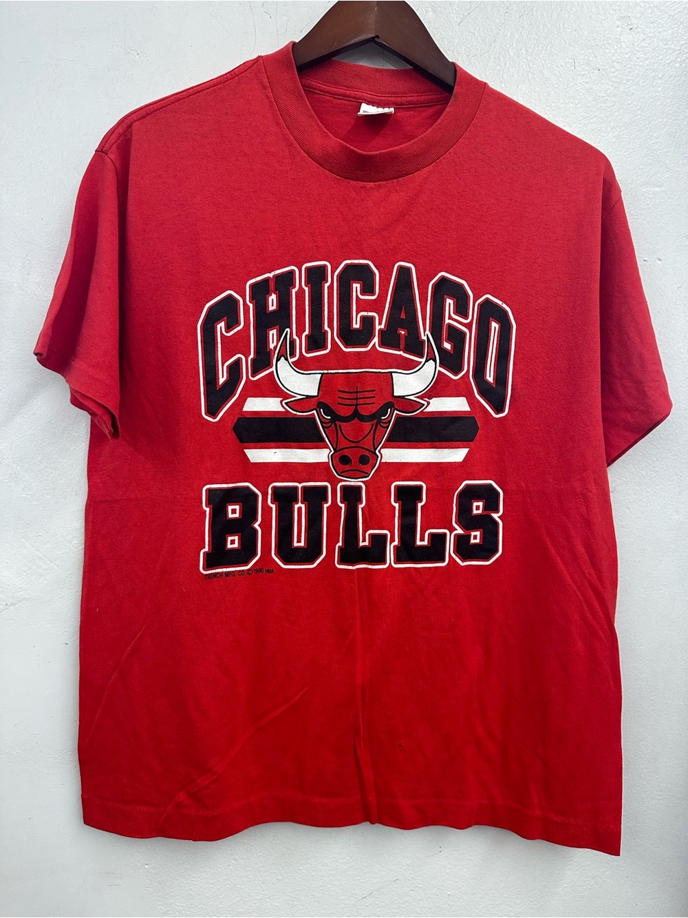 Vintage Chicago bulls trench mfg 1990 nba size large 42-44 men’s made in USA